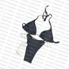 Solid Color Swimwear Sexy Halter Bikini Set Women Designer Bathing Suit Quick Dry Beachwear Woman Swimsuit