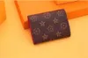 Designer porte-monnaie petit portefeuille femme porte-cartes luxe femmes Louisity bouton de couleur Vuttonity Compact court portefeuille marron fleur Mini portefeuilles avec boîte orange
