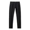 Мужские дизайнерские джинсы Slim 2023 Pure Black Spring New Elastic Fit Small Foot Trendy Pants 94HN