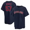 Honkbal wielershirts Cleveland Man 11 Ramirez Indians Gimenez 57 Shane Bieber Myles Straw Steven Kwan Cal Quantrill Emmanuel Clase Tris