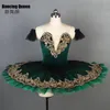 11 tailles Deep Green Velvet Bodice tutu de ballet professionnel pour femmes filles Tutu de plateau de crêpes pour ballerine enfants adultes BLL090289j