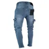 YOFEAI 2018 Męskie dżinsy dżinsowe spodnie kieszonkowe moda cienkie szczupłe regularne dopasowanie proste dżinsy elastyczność elastyczna Male265k