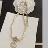 Colares femininos de designer com miçangas colar de pingente de casamento C cadeias de luxo colares menina jóias de prata clássicas gargantilhas cordas 237015C