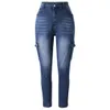 Streetwear Jeans Long Pantalon Denim Jeans Pour Femmes Taille Haute Skinny Jeans Taille Mi Pantalon Pantalon Poches Classique Denim