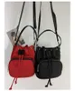 Сумки на плечо Роскошная женская сумка Дизайнерская нейлоновая сумка через плечо Vintage Drawstring Bucket Messenger Laides Totes Mini 230426