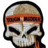 Design mais recente TOUGH MUDDER Emblema bordado com caveira Ferro na jaqueta Aplique bordado Patch Fornecedor258k