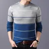 Men's T Shirts 2023 Casual Sweater O Neck Striped Slim Fit Knittwear Autumn Winter Mens Sweaters Pullovers Pullover Men Pull Homme M 3XL 230630