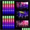 Décoration de fête 12/15/30 / 60Pcs Cheer Tube Stick Glow Sticks Dark Light Pour Bk Colorf Wedding Foam Rgb Led Drop Delivery Home Garden Dh9Yv