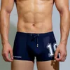 남자 수영복 수영 트렁크 남자를위한 비치 수영 반바지 Desmiit Boxer Briefs 섹시한 게이 수영복 수영복 Badeshorts Man Zwembroek 230630