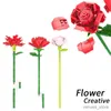 Blokken Bouw Blok Set Bloemen Boeket Baksteen Speelgoed Voor Kinderen Meisjes Mini Art Bouwstenen Compatibel Cadeau Voor Valentijn R230701