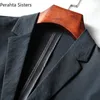 Męskie garnitury Blazers najwyższej jakości projektant męskiej menu marynarki Trendyol lekko pomarszczony lekki biznes swobodny blezer wiosna odzież 2023 230630