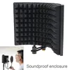 Curtains Microphone Isolation Shield Foldable High Density Absorbing Foam Wind Screen Shield for for Studio Recording Live Broadcast