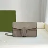 Mode Crossbody Tas Klassieke Damestas met Oude Bronzen Tijgerkop Ontwerp Brief Logo Mini 16.5 cm Koeienhuid Lederen Schoudertas