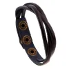 2017 New Vintage Snap Bracciale Uomo Donna Braccialetti avvolgenti in pelle regolabili Braccialetti Moda Pulseira Masculina Gioielli G42