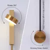 Wall Lamps Led indoor lamps rotation dimming switch light modern stai deco wall sconce livingroom golden led luminaireHKD230701