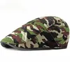 HT2362 Spring Summer Men Women Sun Hat Vintage Camo Camouflage Beret Cap Adjustable Newsboy Ivy Flat Cap Army Military Beret Men