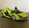 Block 3696 st tekniska Lambo Sian byggstenar Kompatibla 42115 MOC Bricks Model Project for Adults Sports Car Toy Spower Remote Control Lighting Display Box B B B