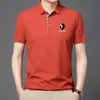 Polos de negocios para hombre, camisa Polo de verano para hombre, informal, holgada, transpirable, antiarrugas, de manga corta, NEGRO YAK, Tops 230630