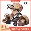 Lyxig babyvagn 3 i 1 Portable Travel Baby Carriage Folding PRAMS Aluminium Frame High Landscape Car for Newborn Baby L230625