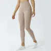 Nouveau pantalon de yoga brossé double face pour les soins de la peau des femmes Capris de yoga nu avec taille haute et yoga de levage de la hanche