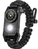 Outdoor LED light survival paracord bracelet multifunctional adjustable bracelet