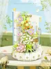 Блоки KNEW BUILT Creative Flower Building Blocks Модель украшения Мини-игрушки для девочек Подарок Нарцисс Бонсай R230701