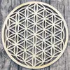 Filmer Flower of Life Wood Crystal Grid Board Sacred Geometrical Chakra Wall Art Decoration Spiritual Home Decor for Yoga/Meditation