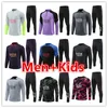 22 23 24 paris psgS mens and kids soccer tracksuit jersey kit 2023 2024 PSGs men football jerseys training tracksuits jacket set chandal futbol survetement foot 88