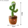 Animali di peluche ripieni Animali di peluche ripieni Adorabile giocattolo parlante Dancing Cactus Doll Parla Parla Registra suoni Ripeti Kawaii s Bambini Educazione per bambini Z230701