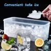 Glassverktyg Ice Cube Trays Silicon Bottom Ice Cube Storage Container Box med lock BPA-fria Ice Mold Makers för coola drycker Bar Tillbehör 230630