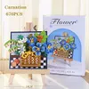 Blind doos Zonnebloem Nano Bouwsteen Gemonteerd Anjer Model Lily Rose 3D Olieverfschilderij Rek Kerstman Mini Bricks Toy Home Decor 230630