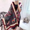 Fashion H Home womens scarves for winter and autumn Autumn Winter New Style Imitation Cashmere Scarf Womens Korean Edition Printed Horse Pattern Thickened Sha