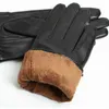 Five Fingers Luves Designer Glove feminina feminina feminina Genuíno Couro de pele de carneiro Inverno Elegante Principal Dirija Mittens Térmicos de Alta Qualidade S2900 6MOS