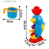 Kids Bath Toys Cute Penguin Yellow Duck Waterwheel Shower Toys Baby Bathing Bathtub Water Spray Sprinkler Toys For Children Gift L230518