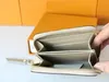 패션 60531 디자이너 지퍼 지갑 럭셔리 남성 여성 가죽 엠보싱 가방 고품질 클래식 편지 동전 지갑 격자 무늬 카드 홀더 크기 12x9