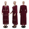 Этническая одежда Мусульманская мода Хиджаб Дубай Абая Длинные платья с поясом Ислам Африканская вечеринка для женщин Robe Musulman Djellaba 230630