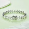 Tianchen smycken grossist vvs d färg triangel klippt moissanite diamantarmband 925 silver tennis bollkedja armband kvinnor oem