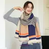 Top quality winter and autumn H Home scarf for women men 2023 Autumn Winter New Warm Scarf Womens Korean Version Double sided Imitation Cashmere Student Neck Thi