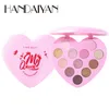 Handaiyan Fashion Love Love Eyeshadow Palette Glitter Shimmer 12 Color Eyeshadow Palette مقاومة للماء لفترة طويلة ظلال العيون الأرضية