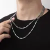 Catene Punk Hip Hop Quadrato rombico Collana in acciaio inossidabile Moda uomo Collane gotiche Gioielli Regali per le donne San Valentino