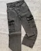 Damesjeans Europa en de Verenigde Staten street skinny jeans met hoge taille s y2k vintage wash pocket casual losse broek met wijde pijpen 230701