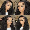 Synthetic Wigs 30 40 Inch Deep Wave 250% 13x6 Frontal Human Hair Brazilian Curly 6x4 HD Lace Closure Glueless Wig Ready To Wear For Women 230630