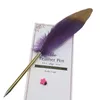 Pens 20 Pcs 0.7mm Feather Pen Wholesale Metal Writing Pen Ballpoint Pen Multicolor Student Stationery Gift
