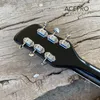 6 String Semi Hollow Body Black Color 360 Electric Guitar Tailpiece Bridge Rosewood Fingerboard High Quality Free Frakt