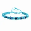 Handgemaakte Kleurrijke Kralen Armband Turkije Blauw Boze oog Bedelarmband Voor Vrouwen Gevlochten String Touw Fatima Kralen Ketting
