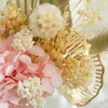 Сухоцветы Стиль Свадебные украшения дома Гортензия Babybreath Пальмовые листья DIY Цветочная композиция Материалы
