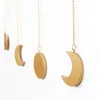 Decorative Objects Figurines Moon Shining Phase Garland Decoration Chains Boho Gold Wall Hanging Ornaments Support Drop Decoracion Habitacion 230701