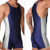 Mannen Full Body Maillots Zwempak Een stuk Badmode Atleet Pak Gym Man Worstelen Singlet190f