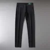 Мужские дизайнерские джинсы Slim 2023 Pure Black Spring New Elastic Fit Small Foot Trendy Pants 94HN