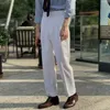 Męskie spodnie 2023 Wiosenna jesień Business swobodna moda Solidne gęstne spodnie Suit retro luźne proste A05 230630
